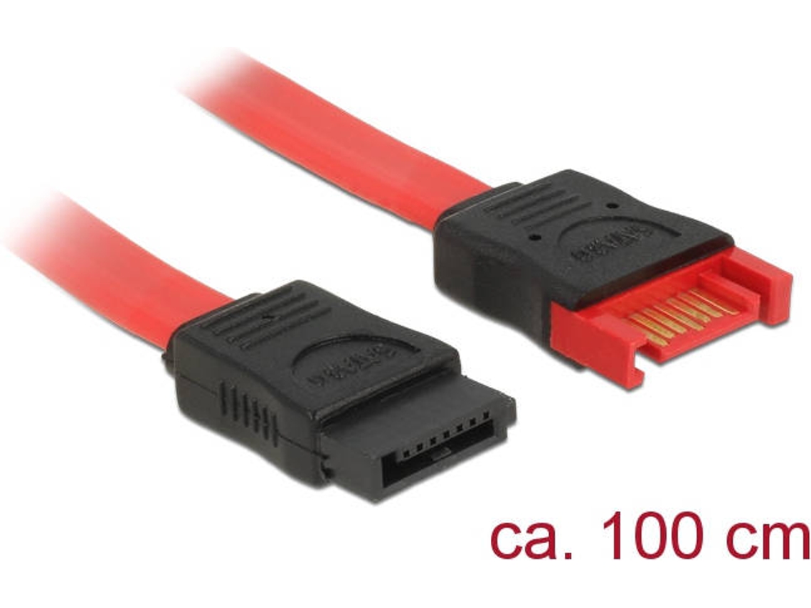 Cabo de Dados DELOCK (SATA - 1 m - Vermelho)
