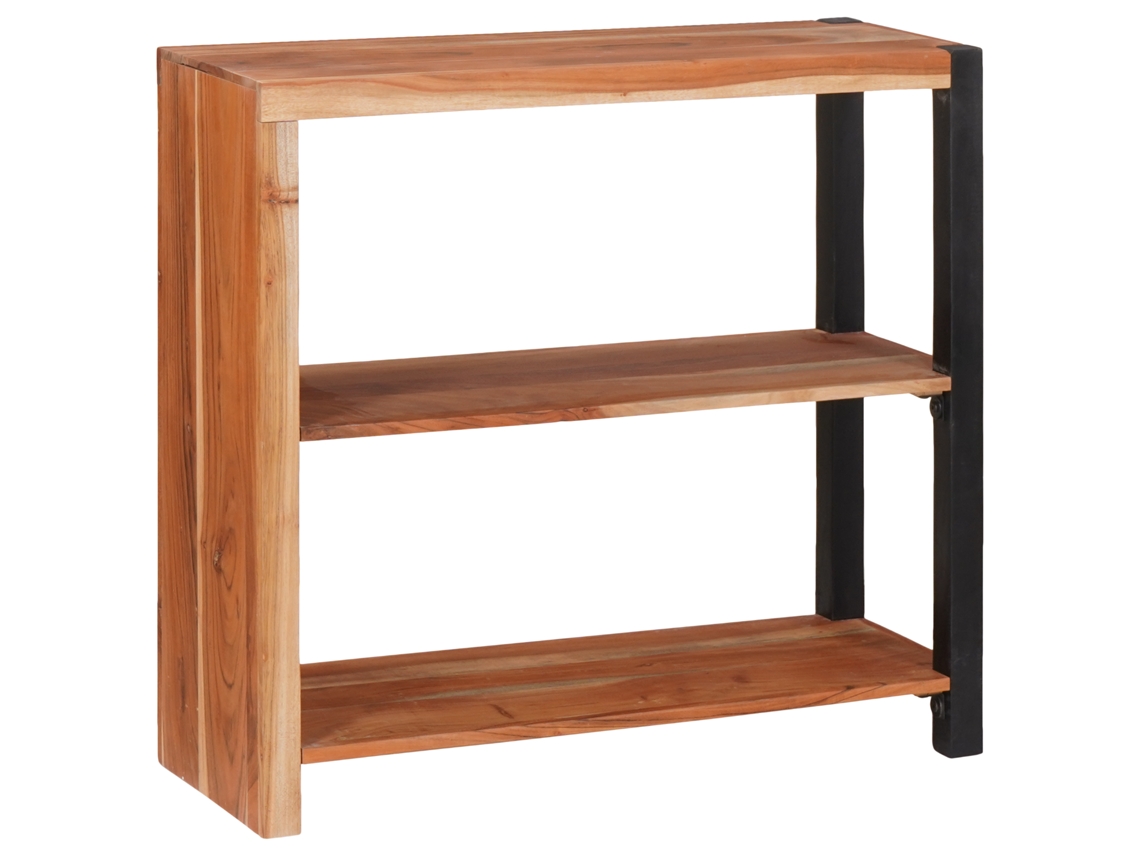 Conjunto 1 Estante Vidaxl Castanho Madeira De Acácia Maciça (80 X 30 X 75 Cm)