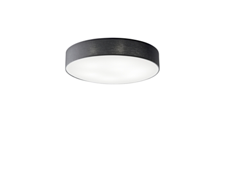 Plafon Capital em Metal e Tecido Preto 98 cm