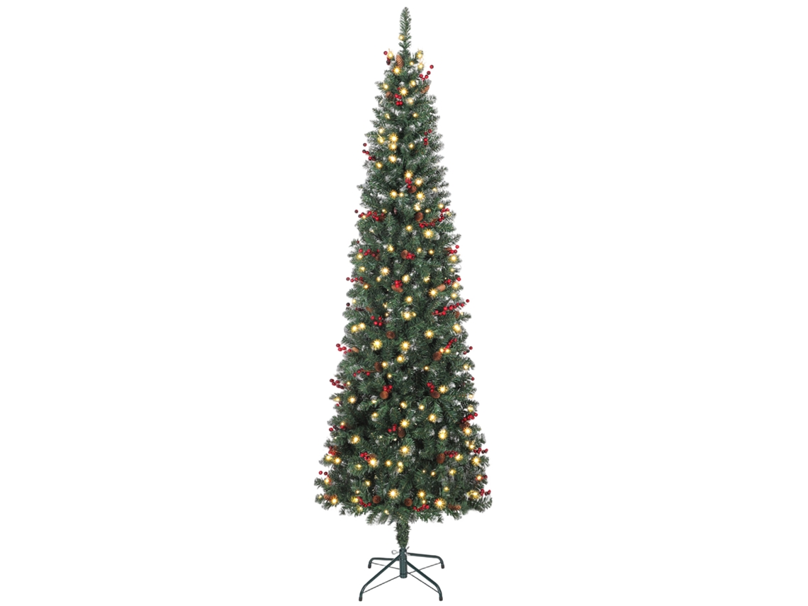 Árvore De Natal 230cm Led 7 Modos 761 Ramos Verde
