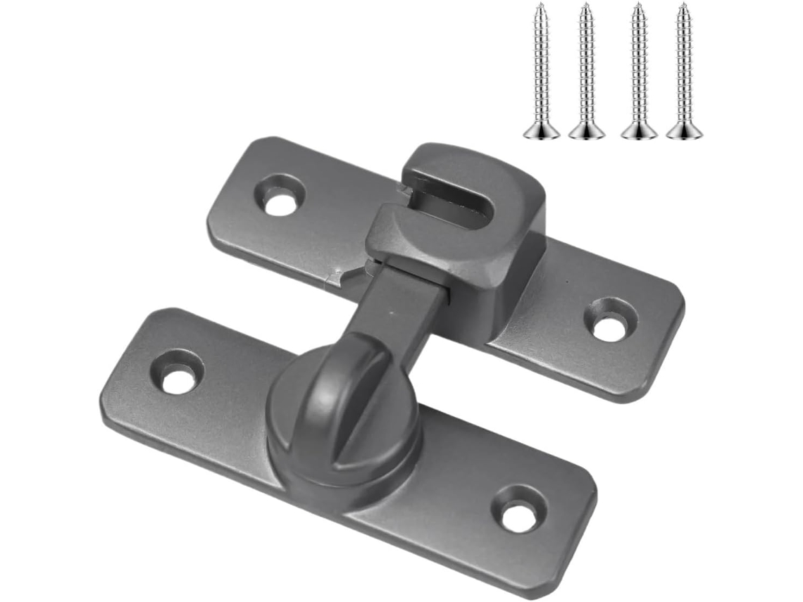 Conjunto De 5 Fechos Porta Em Liga Metálica Com Ângulo Reto 90° E 180° Para Portas Correr Janelas, Gavetas E Armários