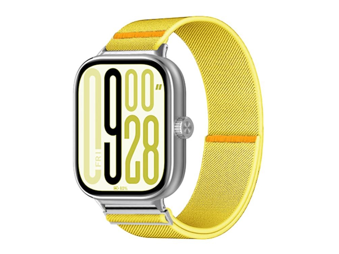 Bracelete para Redmi Watch 6/5/4 Xiaomi Band 9 Pro/8 Pro Nylon Elástico Laço Ajustável Amarela XIAOMOYU