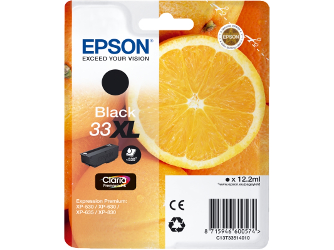 Tinteiro EPSON 33XL Preto (C13T33514020)