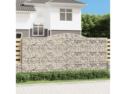 Vidaxl Cestos Gabião Arqueados 10 Pcs 400x50x180/200 Ferro Galvanizado