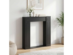 Vidaxl Moldura De Lareira Preto 100 X 20 X 100 Cm Derivados De Madeira