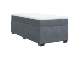 Box Spring Bed, Box Spring Beds Vidaxl Cinzeto Veludo (90 X 190 Cm)