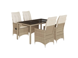 Garden Dining Set, Garden Dining Sets Vidaxl Bege Rattan / Vime (150 X 90 X 75 Cm)