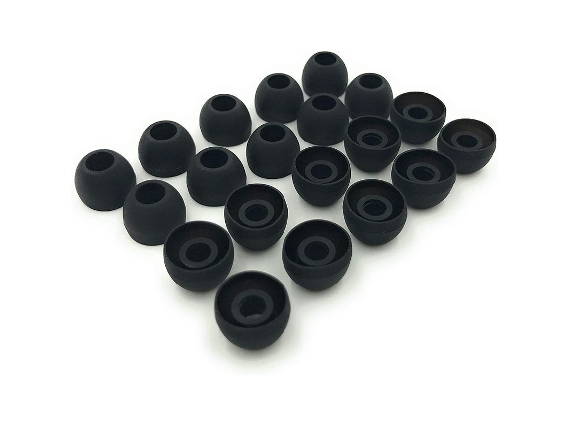 2026 10 Pares de Pontes de Ouvido de Silicone Média para Substituição Preto