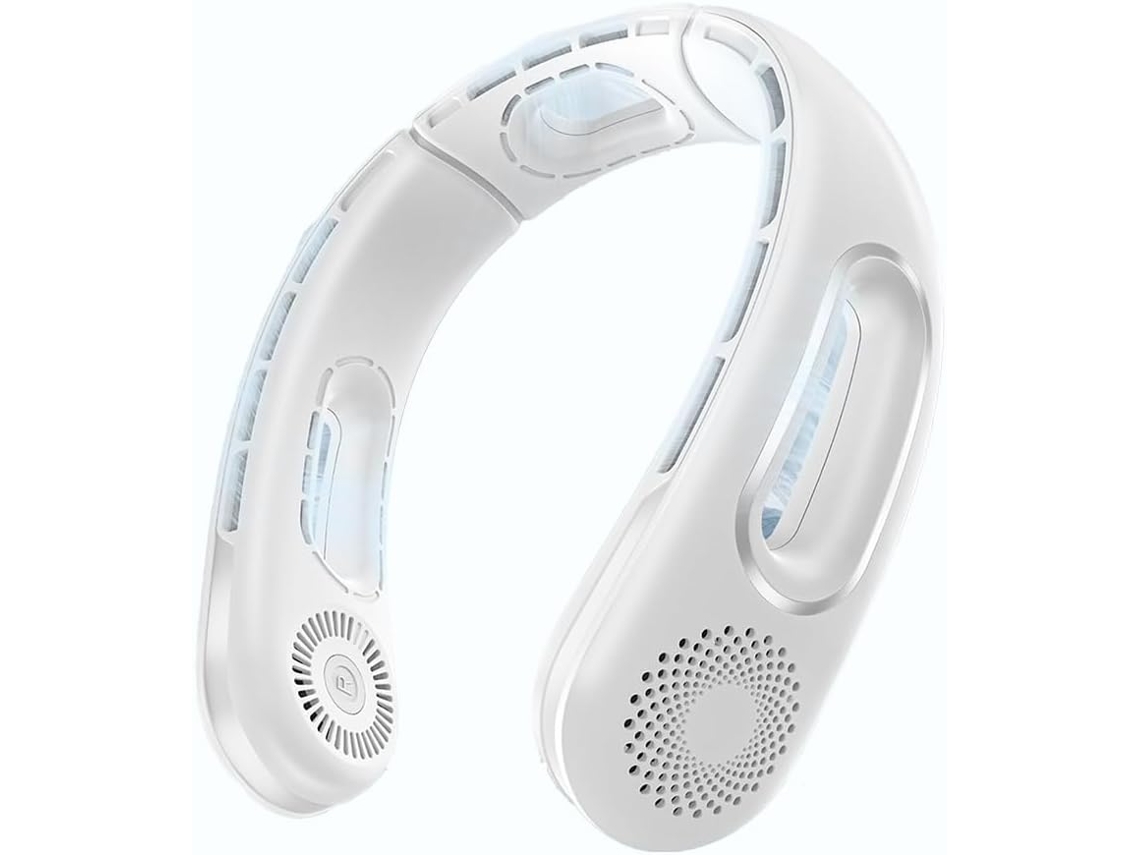 Ventilador de Pescoço, Mãos livres, Sem Lâminas, Portátil, Recarregável, Resfriamento de 360° SFUSHOS