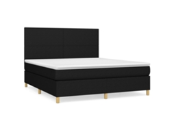 Box Spring Bed, Box Spring Beds Vidaxl Preto Tecido (160 X 200 Cm)