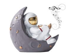 Estátua de astronauta com trombeta, decoração de casa, escultura musical, brinquedo criativo | S/MARCA