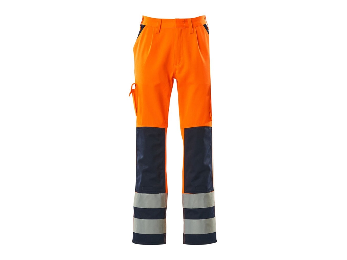 Calças Grandes Com Bolsos Para Joelheiras Safe Compete 07179 Laranja 45 / 32 MASCOT
