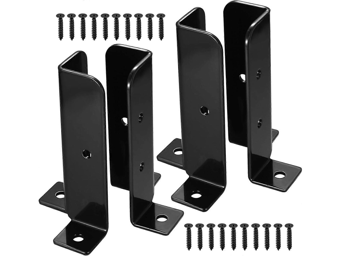 Suportes Ajustáveis Para Postes, Conjunto De 4 Bases Para Decks E Pérgolas