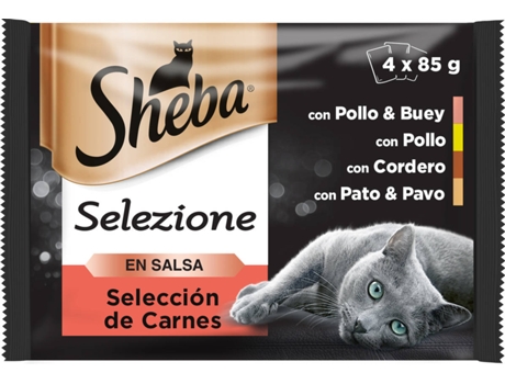 Ração para Gatos  (4x85 g - Húmida - Adulto - Sabor: Seleção de Carnes)