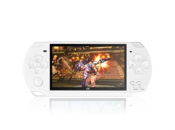 Console PSP Portátil YUNZII 4.3 Polegadas Arcade X6 FC Eletrônico GBA NES Branco