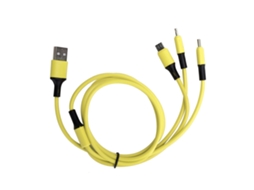 Cabo de Dados Triplo, rápido EOOCOO (Type C, amarelo)