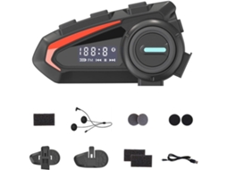 Fone Capacete de Moto Bluetooth 5.1, Redução Ruído, Chamada Nítida, Preto JIAPEI