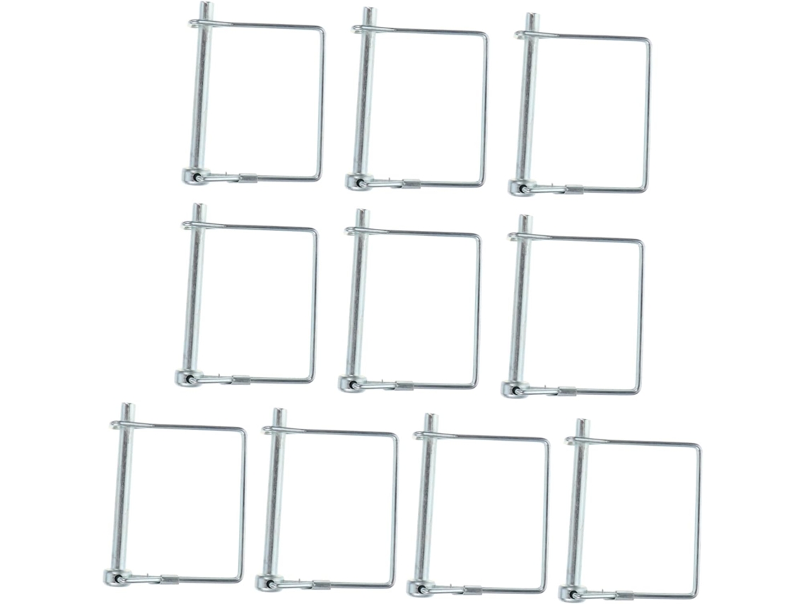 Pacote Com 10 Pinos De Segurança Quadrados De Aço 6x65 Mm, Resistentes A