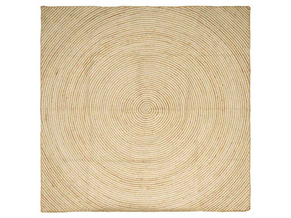 Vidaxl Tapete De Área Branco 240 X 240 Cm Juta