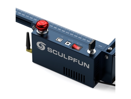 Máquina de gravação Sculpfun S30 Ultra 33w Área de 600x600mm, assistência artística automática e corte limpo em madeira e aço!
