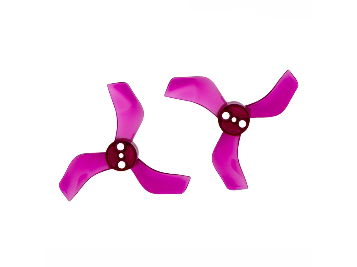 Hélice Gemfan 1635 De 3 Pás, 1,6x3,5x3 (40mm), Com Furo De 1,5mm, Transparente, Vermelha Nº 4, Para Drones Rc 1103 E 1105, Fpv E Motores Brushless.
