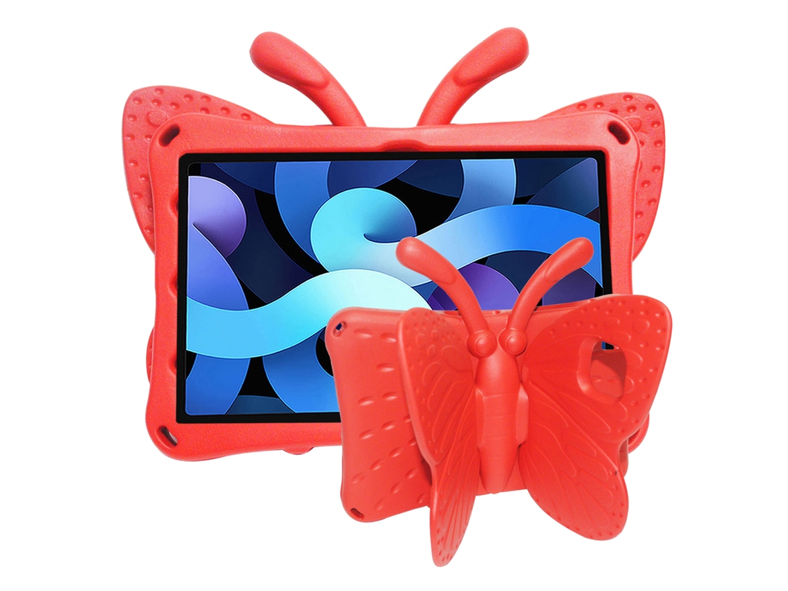 Capa Panoona Para Lenovo Tab M10 Plus Tb-x606f/x De 10,1 Polegadas ,eva Rígido E Antichoque ,suporte Borboleta Vermelho