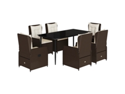 Garden Dining Set, Garden Dining Sets Vidaxl Marrom Rattan / Vime (160 X 80 X 74 Cm)