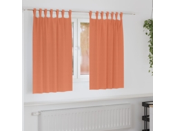 Vidaxl Cortinas Blackout Com Argolas 2 Unid. Terracota 140 X 140 Cm