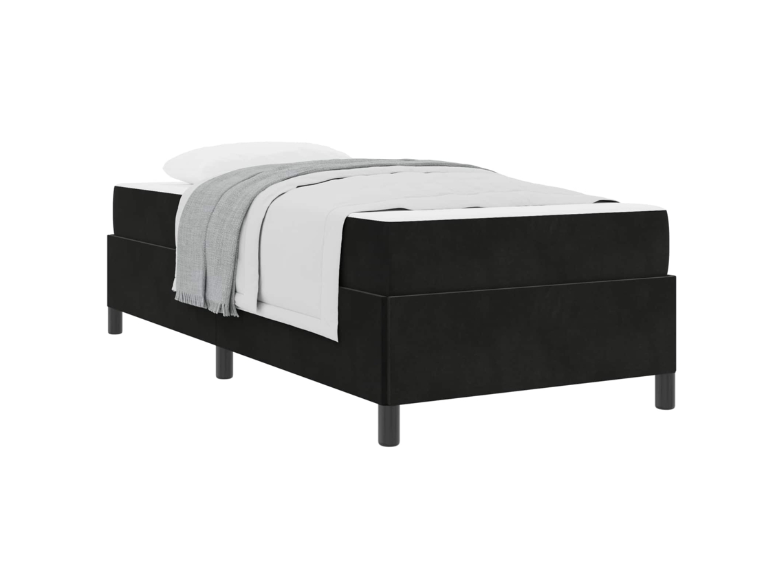 Conjunto 1 Estrutura Da Cama Vidaxl Preto Tecido (100 X 200 Cm)