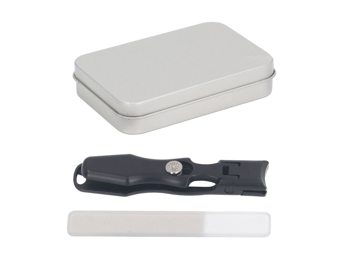 2pcs Cortador De Unhas Anti-splash De Aço Inox Com Lâmina Dupla E Mandíbula Larga Para Unhas Grossas E Duras Preto