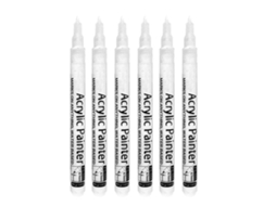 Peças De Caneta De Tinta Acrílica Preta E Branca, Marcador Acrílico À Prova Dágua Para Pintura Em Rocha, Pedra, Madeira, Cerâmica, Vidro Olysi Shop