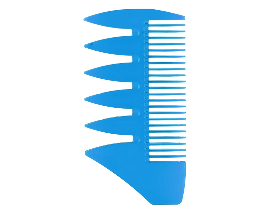 2026 peine de Cabelo Largo e Denso de Duas Lados, Peine de Óleo Vintage Plano Retro, Cor Azul Céu