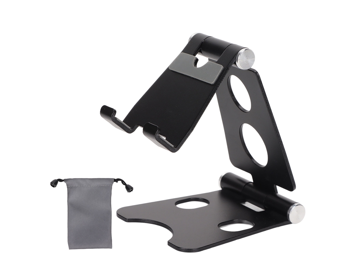 Suporte ajustável multi-ângulo para celular com base estável e múltiplas posições para PC e laptop