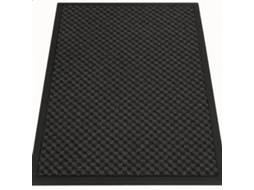Tapetinho de entrada, anti-deslizante, de silicone, 60x40 cm, cor cinza, com borda alta ZYBLSSBB