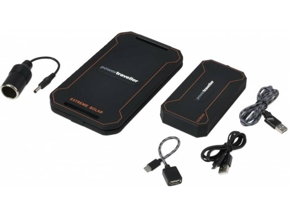 Painel Solar Portátil POWERTRAVELLER extreme2 12000 mAh Preto