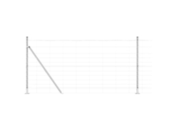 Conjunto 1 Poste De Cerca Externo Vidaxl Prateado Aço (25 X 1,2 M)