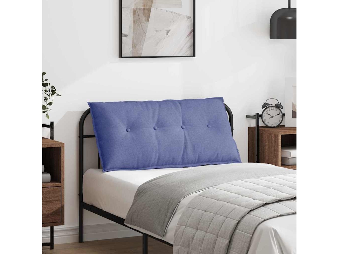 Vidaxl Travesseiro Para Costas Azul Jeans 100 X 19 X 50 Cm Tecido