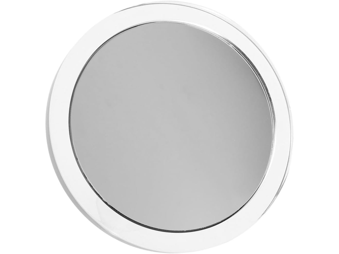 Espelho De Aumento Cosmético De 30x10cm Com Ventosa, Branco, Compacto,
