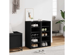 Vidaxl Sapateiras 2 Pcs 31,5x35x70 Cm Derivados De Madeira Preto