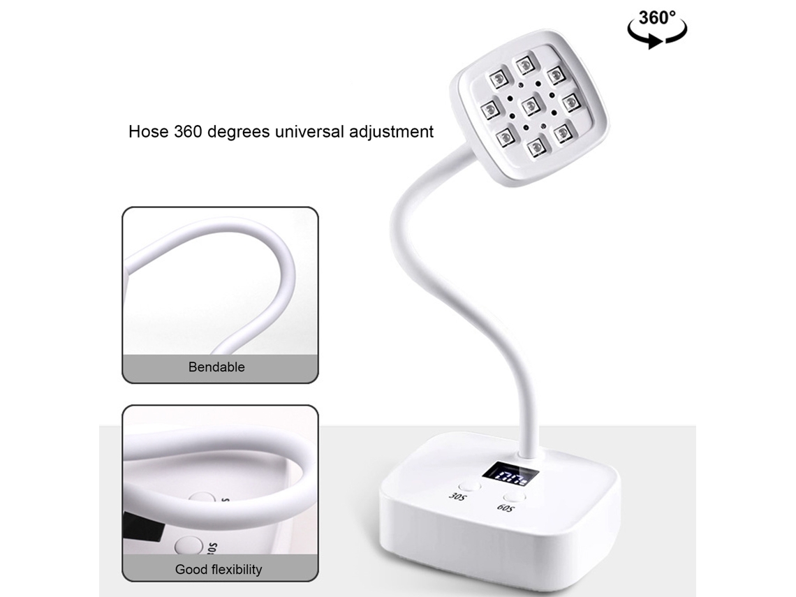 Lâmpada De Unhas (secagem Rápida De 27w, Ajustável, Recarregável Com Sensor, Sem Escurecimento Das Mãos) Eoocoo