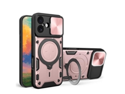 Capa Para Iphone 17 - Textura De Cd - Suporte Magnético Deslizante - Proteção Para Câmera