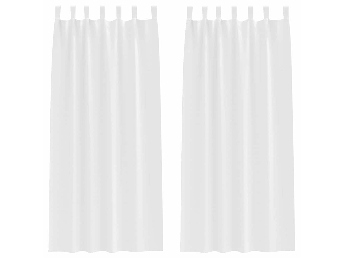 Maison Exclusive - Cortinas Blackout Com Argolas 2 Pcs Branco Puro 260 X 140 Cm