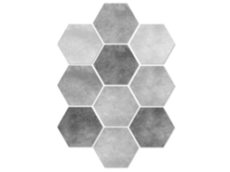 Pack de 10 adesivos hexagonais para piso de cozinha e casa, pvc durável LAXISCREED