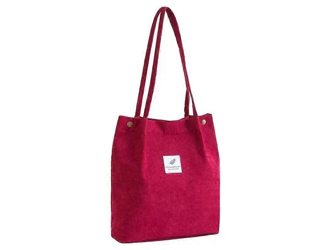 Bolsa De Compras Feminina Casual Dobrável Em Veludo Cotelê, De Alta Qualidade, Ecológica E Reutilizável, Leve E Com Alça De Ombro. Venda Por Atacado.