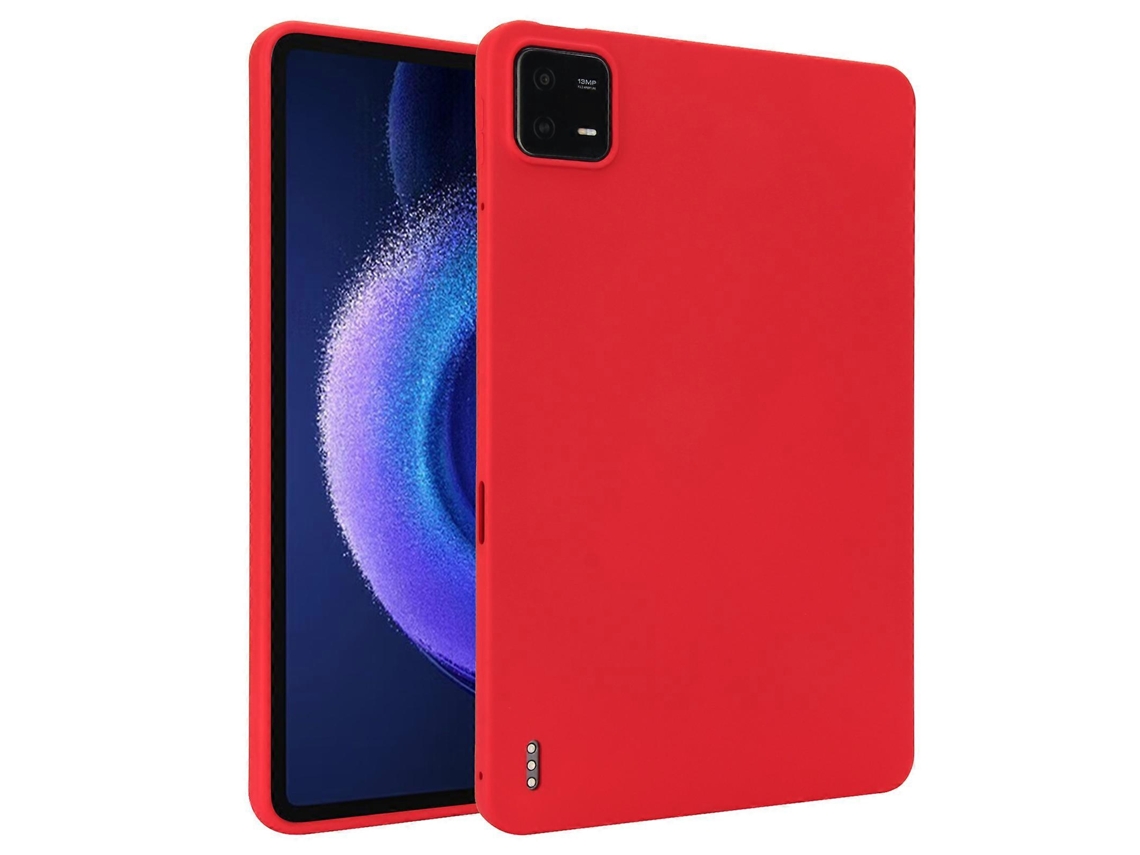 Capa protetora de TPU de quatro bordas com função de airbag para Xiaomi Pad 6 Pad 6 Pro, vermelha