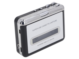 Leitor de Fita Cassete Vintage TAISHENGDA com Conversor para Mp3 e Fones