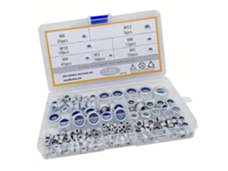 Porca Sextavada De Aço, 188 Peças, 3 Mm A 12 Mm, À Erosão, Com Caixa De Armazenamento Para Projetos Mecânicos, Porca