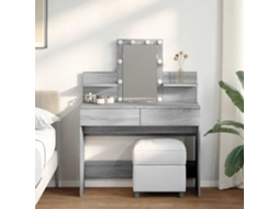 Vidaxl Toucador Com Leds 100x40x130 Cm Sonoma Cinza