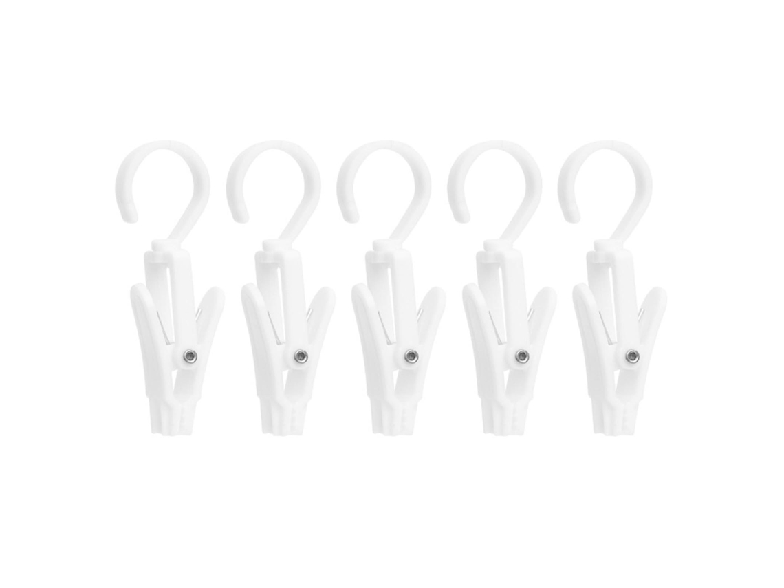 5pcs Clips de Suspensão Giratórios de Plástico para Chapéus Closet Parede Curtain Casa