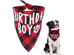 Rebe-bandana De Aniversário Para Cachorro Menino Cachecol Triangular De Quadros Para Mascotas Pequenas E Médias Suprimentos De Festa